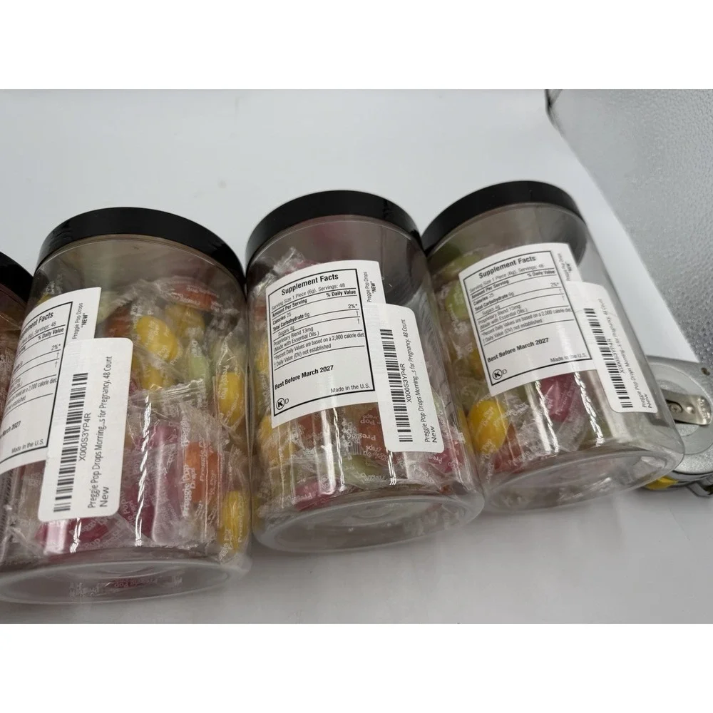 5 Preggie Pop Drops For Morning Sickness  Assorted Sour Flavors 48 Pc X5=240 CTs